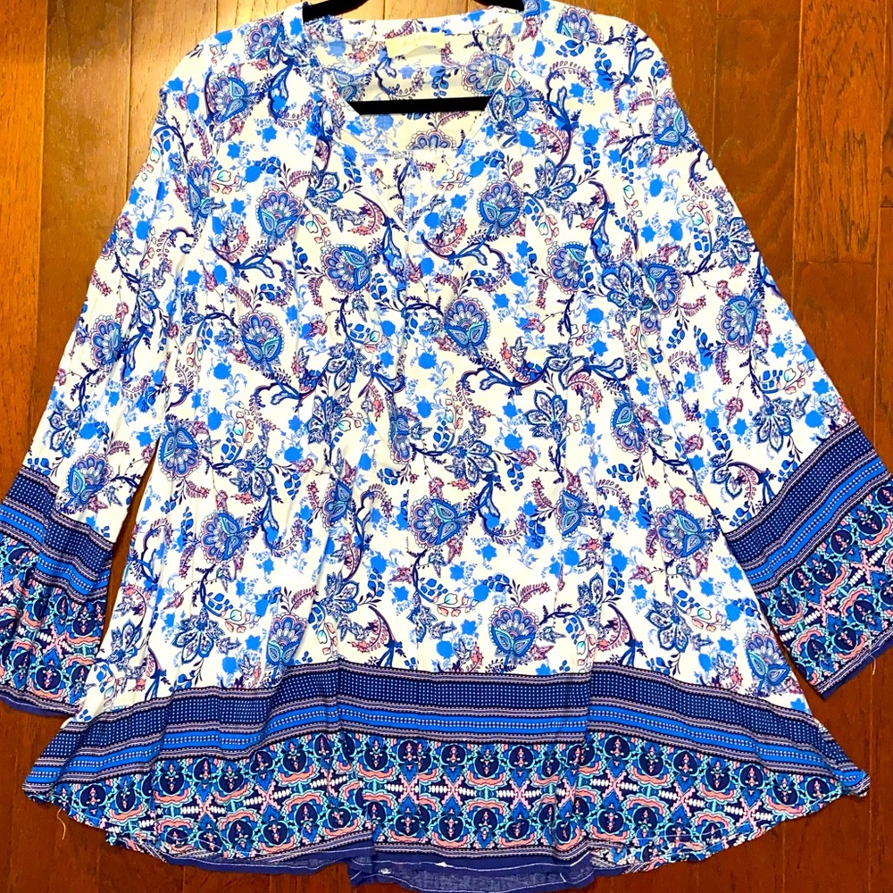 Blue Floral Tunic